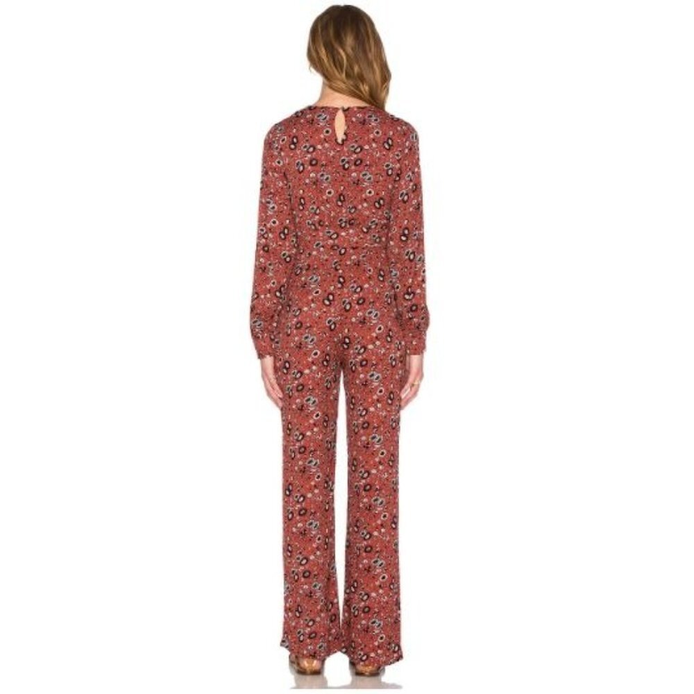 Free People Some Like it Hot Jumpsuit Rust Combo-sz approx. 8 - Picture 2 of 13